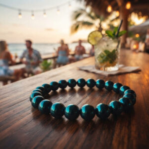 Labradorite Obsidian Bead Bracelet