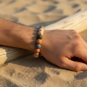 Colorful Round Lava Bracelet
