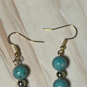 Round Turquoise Gemstone Earrings