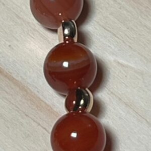 Red Carnelian Striped Necklace