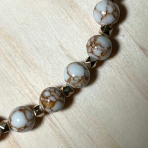 White Spun Howlite Necklace