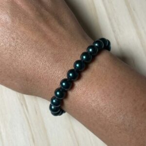 Labradorite Obsidian Bead Bracelet