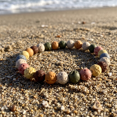 Colorful Round Lava Bracelet
