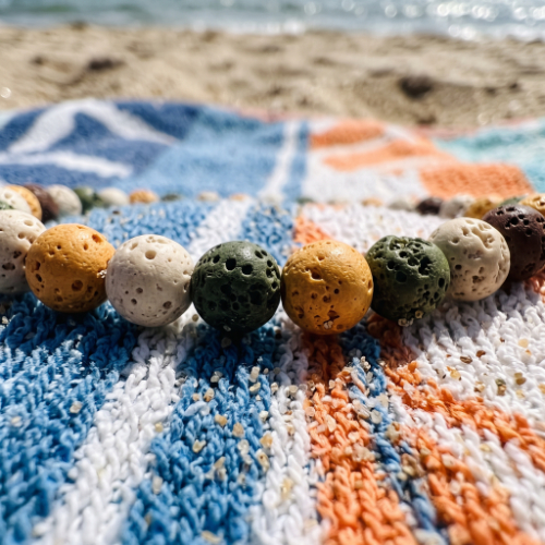Colorful Round Lava Bracelet