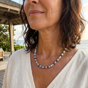 Blue Sodalite Stone Necklace