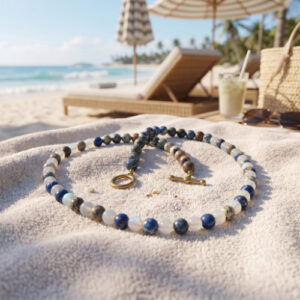 Blue Sodalite Stone Necklace