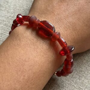 Funky Red Bead Bracelet