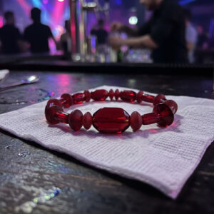 Funky Red Bead Bracelet