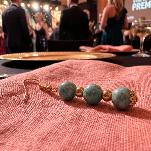 Round Turquoise Gemstone Earrings