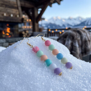 Macaron Acrylic Bead Earrings