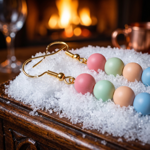 Macaron Acrylic Bead Earrings