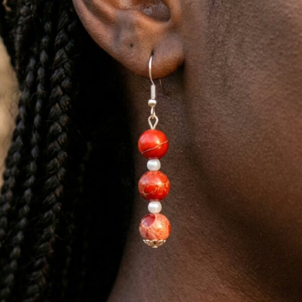 Red Imperial Jasper Earrings