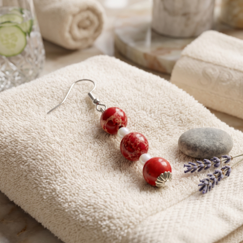 Red Imperial Jasper Earrings