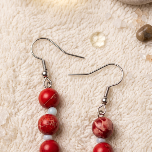 Red Imperial Jasper Earrings