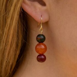 Carnelian and Jasper Earrings
