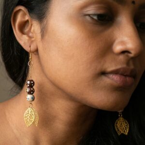 Leaves and Dots Earrings