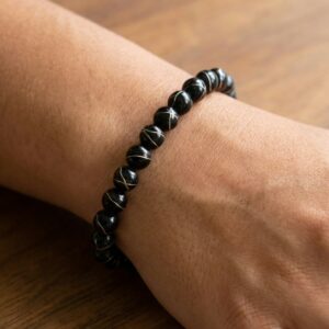 Golden Wire Agate Bracelet