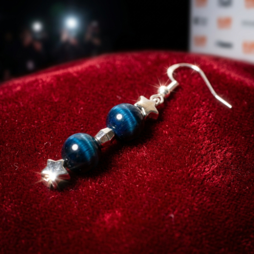 Blue Tiger’s Eye Earrings