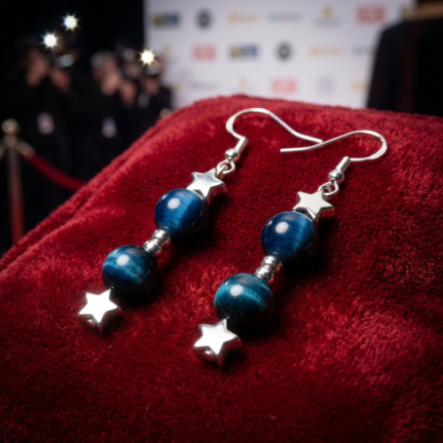 Blue Tiger’s Eye Earrings
