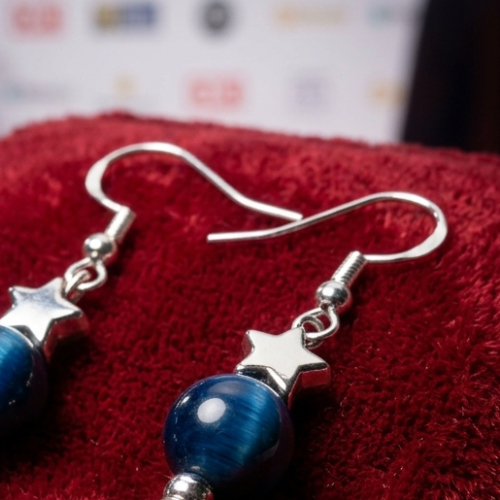 Blue Tiger’s Eye Earrings