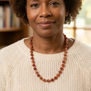 Red Carnelian Striped Necklace