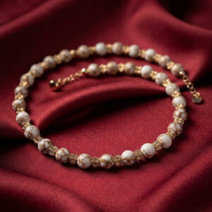 Howlite and Flowers Jewelry Set