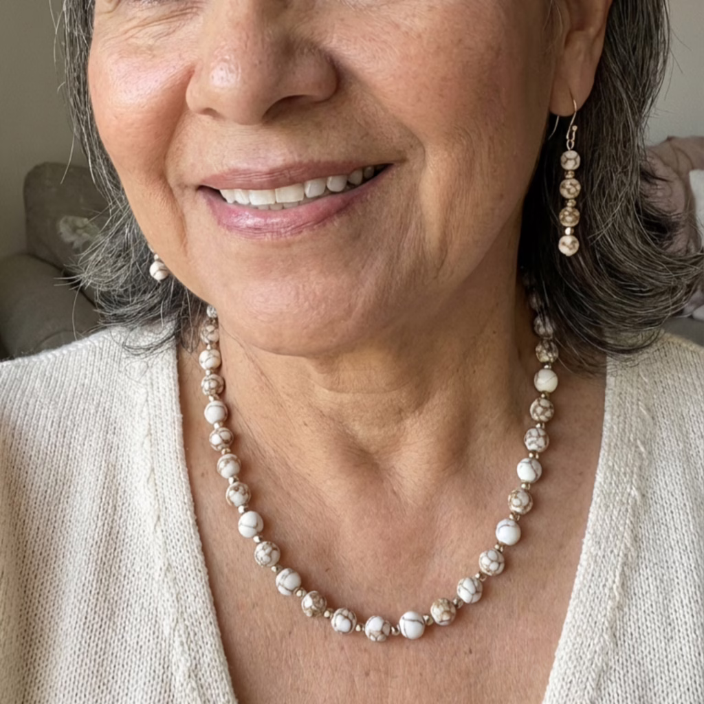 Spun Howlite Jewelry Set