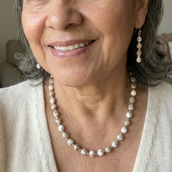 Spun Howlite Jewelry Set