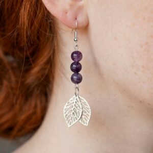 Purple Dragon Vein Earrings