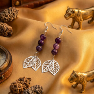 Purple Dragon Vein Earrings