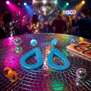 Blue Teardrop Dangle Earrings