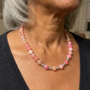 Orange Shades Jade Necklace