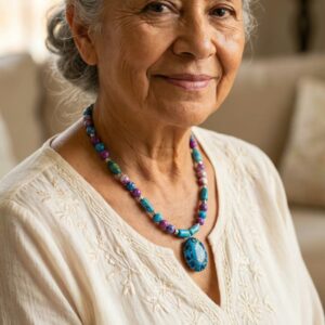 Sea Sediment Turquoise Necklace