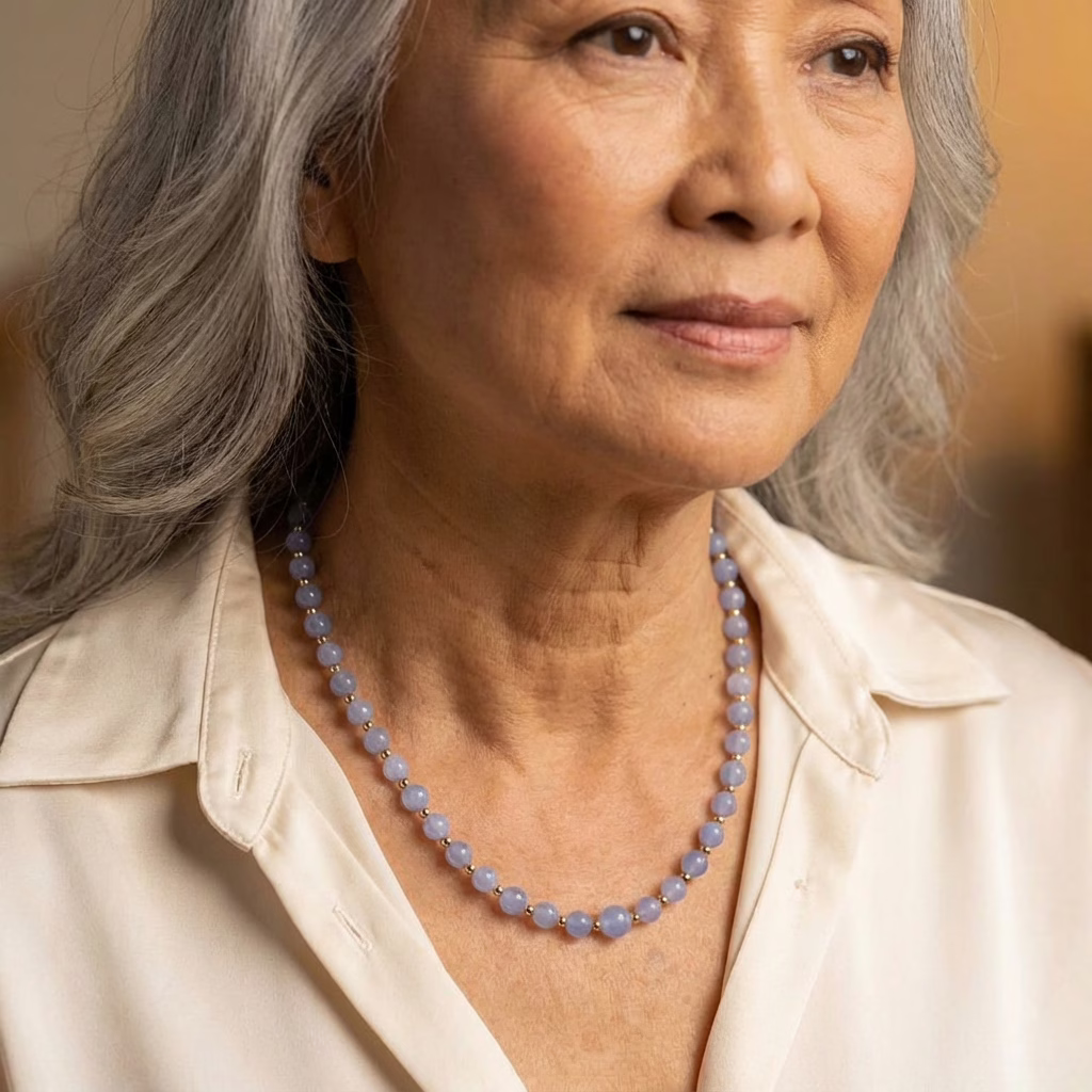 Elegant Purple Lace Agate Necklaces