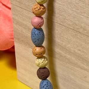 Multicolor Volcanic Bead Necklace