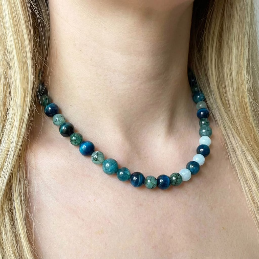 Shades of Blue and Green Necklace