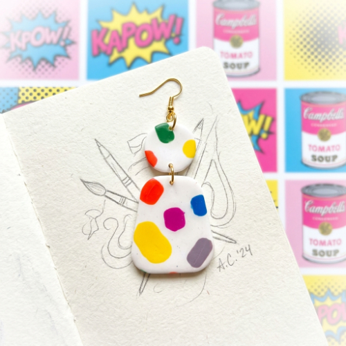 Large Pops of Color Drop Earrings