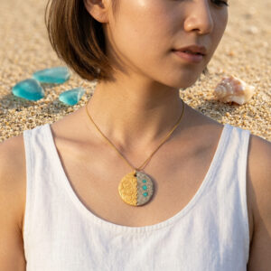 Shimmering Circles Pendant Necklace
