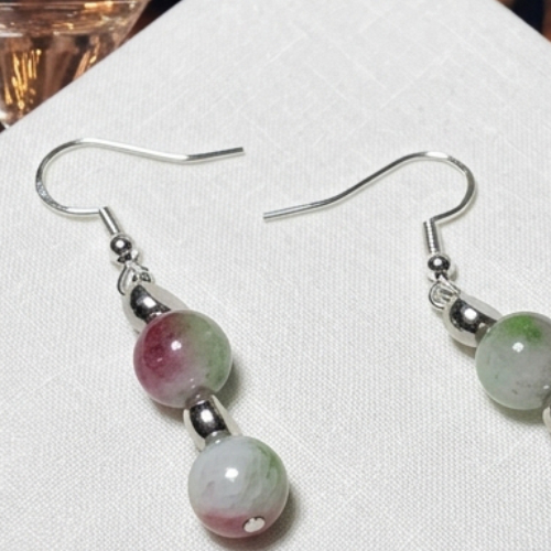 Watermelon Tourmaline Earrings