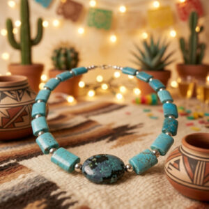 Natural Turquoise Stone Bead Necklaces
