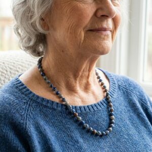 Blue Stone and Stars Necklace