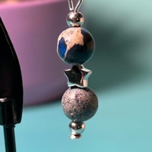 Blue Stone and Stars Earrings