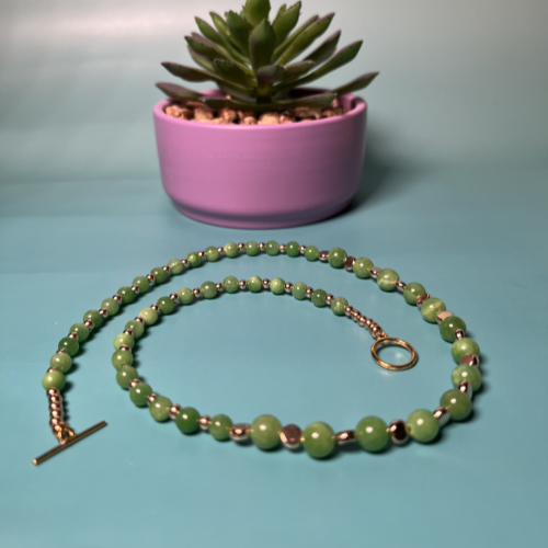 Green Chalcedony Stone Necklaces