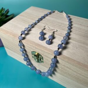 Aquamarine Necklace and Earrings Set