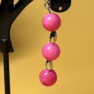 Pink Rhodonite Drop Earrings