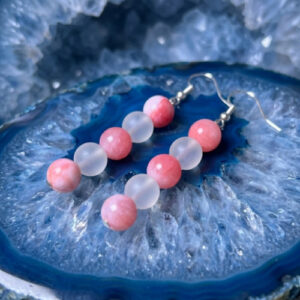 Jade and Crystal Earrings