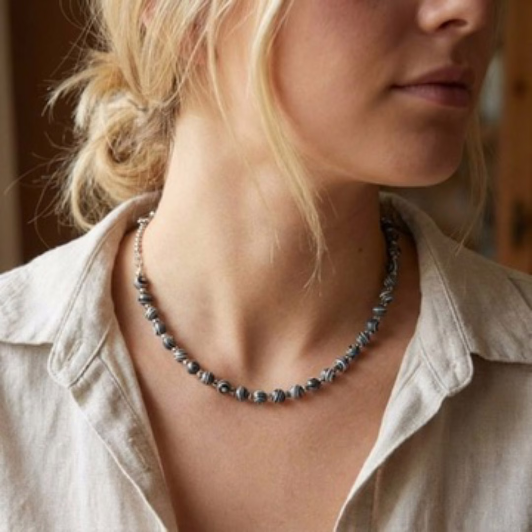 Malachite and Cube Necklaces