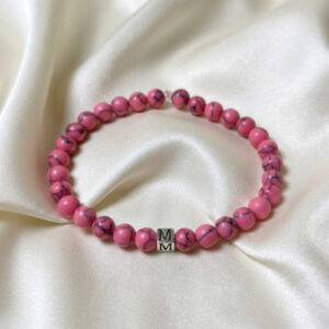 Pink Turquoise Initial Bracelets
