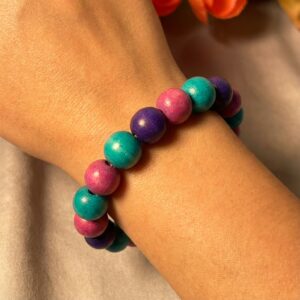 Colorful Wood Bead Bracelets