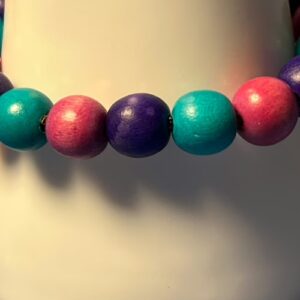 Colorful Wood Bead Bracelets
